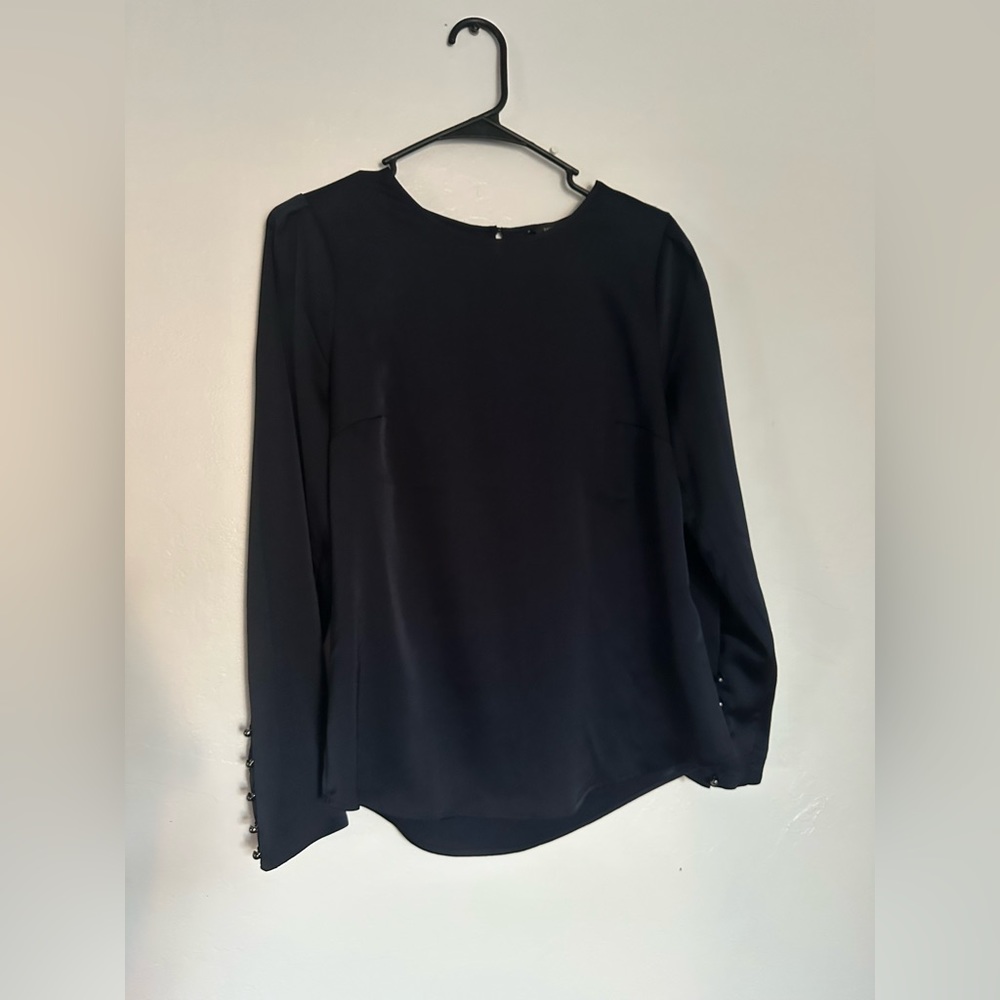 Banana Republic XS long sleeve blouse navy blue